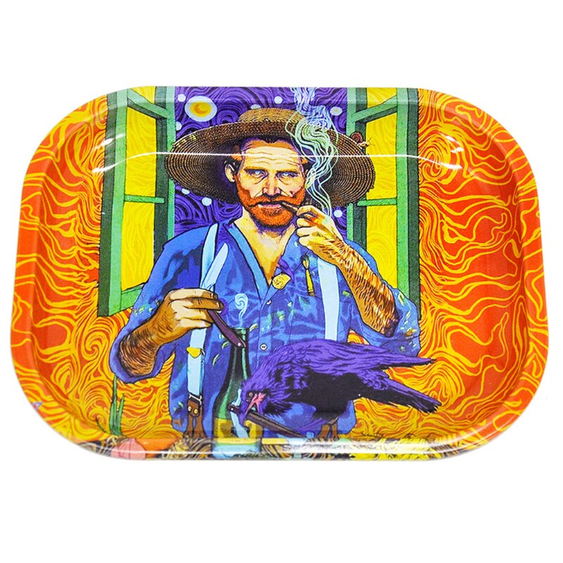 18 14CM Rolling Tray leaf cigarette rolling tray Smoke Accessories Tool Tobacco Storage Plate Discs for 2 - Rolling Tray Shop