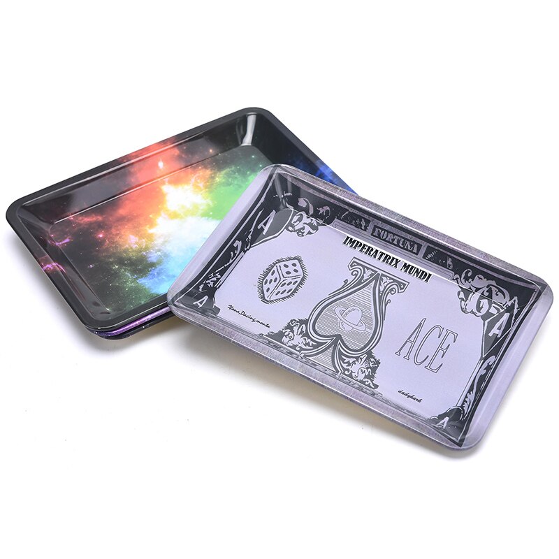 180 125mm Rolling Tray Metal Weed Accessories Tin Tobacco Storage Tray Cigarette Container Smoking Accessories 2 - Rolling Tray Shop