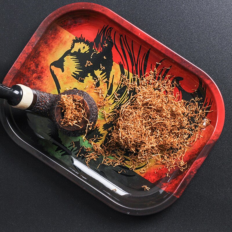 180mmx140mm Small Metal Weed Rolling Trays Tobacco Herb Cigarette Joint Pre Roller Plate Smoking Accessories Free 2 - Rolling Tray Shop
