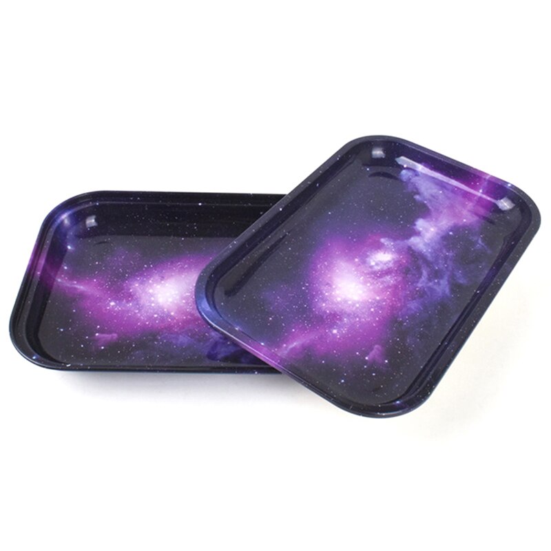 1PC Cigarette Tray Tobacco Rolling Tray Tinplate Metal Cigarette Smoking Herb Smoking Accessorie Home Desktop Storage 26 - Rolling Tray Shop