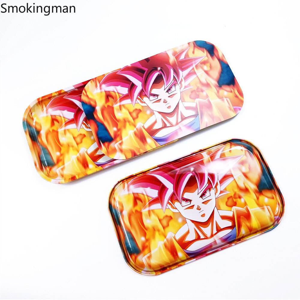 27 16cm Large Cigarette Tray with Lid Metal Tray Smoking Set Operating Panel Cartoon Cigarette Tray 4 - Rolling Tray Shop