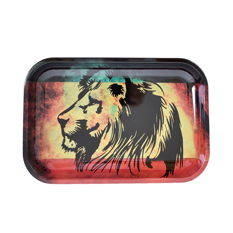 28cm 18cm Table Small Women Cigarette Joint Smoking Dish Metal Tin Tobacco Weed Rolling Paper Tray 3 - Rolling Tray Shop