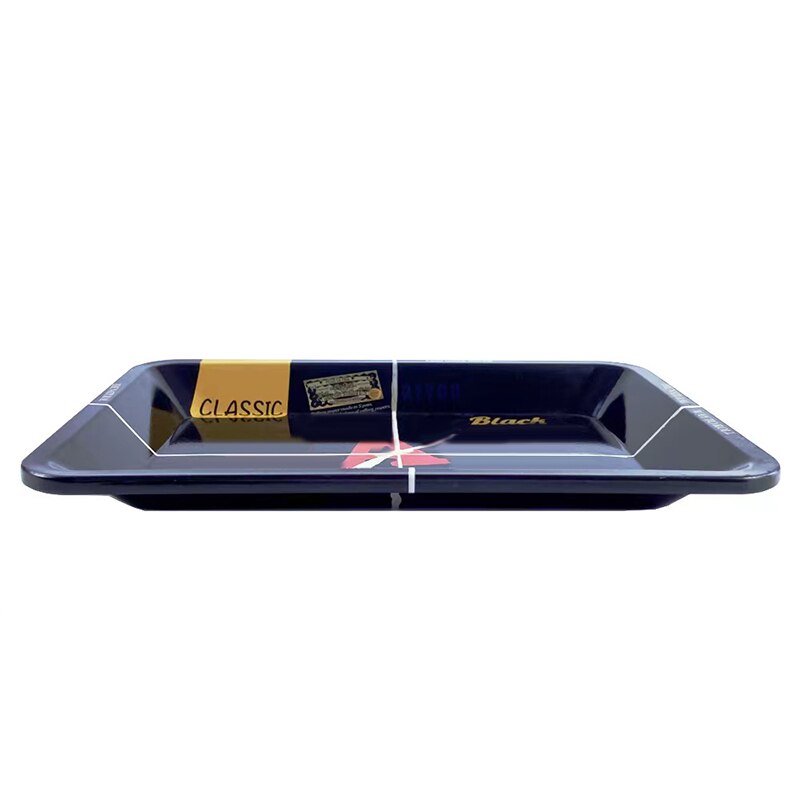 BLACK Rolling Tray for Tobacco KIT Tinplate Tray Plastic Grinder Kit for Men and Women Gift 3 - Rolling Tray Shop
