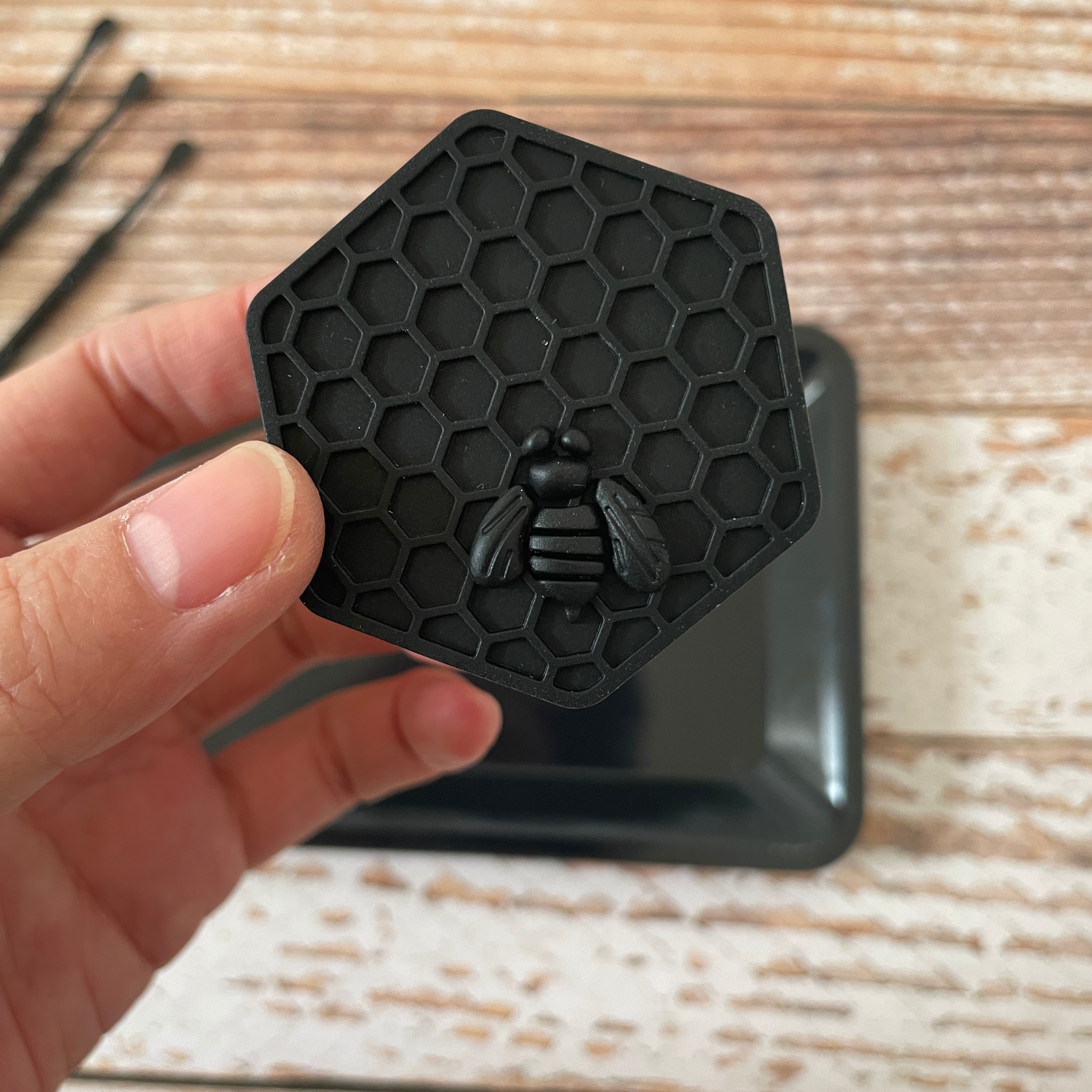 Black Honeycomb Wax Container Carving Tool Rolling Tray 2 - Rolling Tray Shop