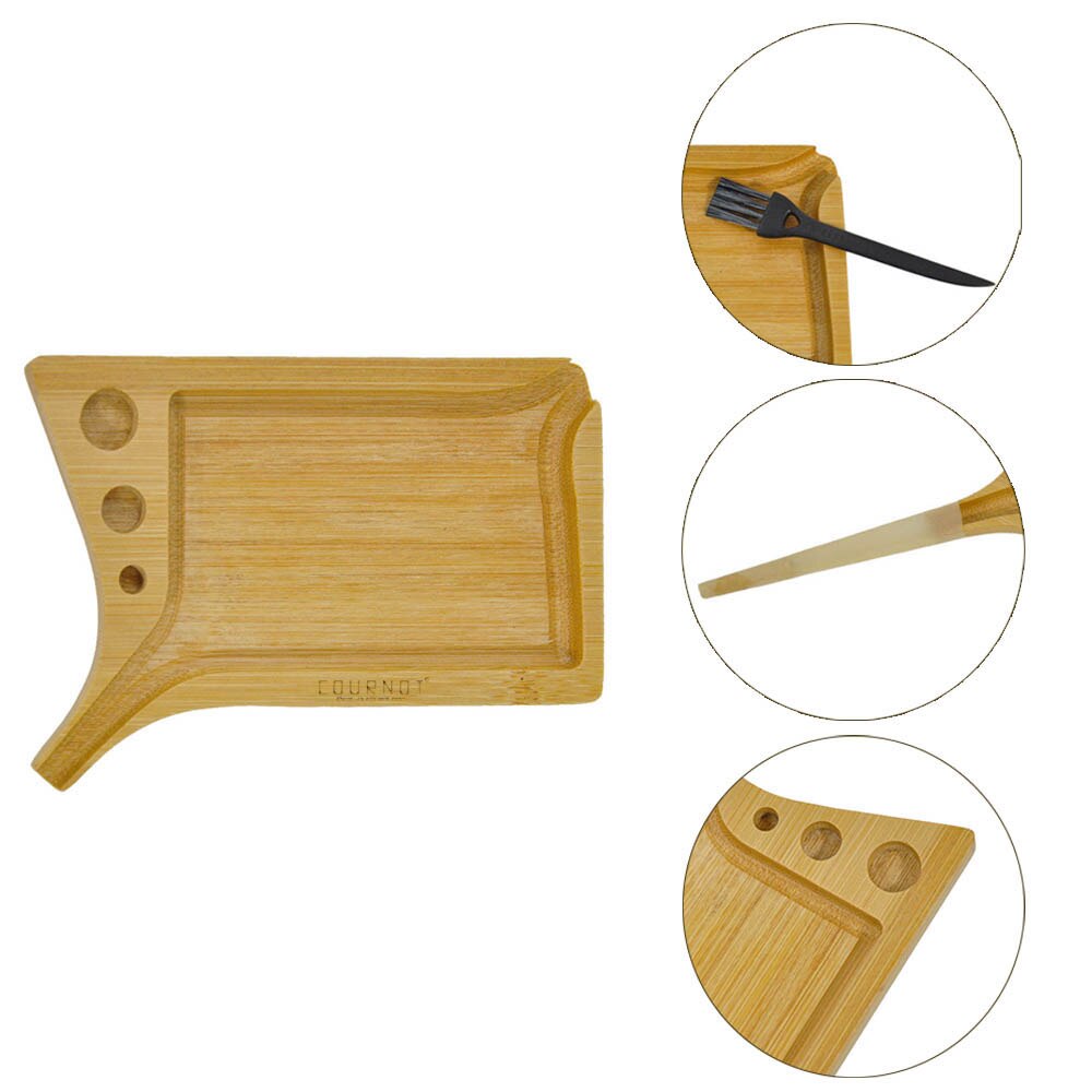 HONEYPUFF Bamboo Wood Rolling Tray With Handmade Tray Multifunctional Tray 1 - Rolling Tray Shop