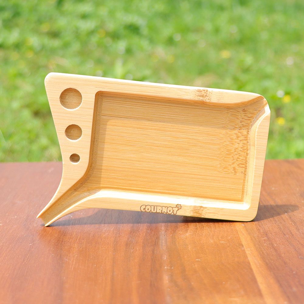 HONEYPUFF Bamboo Wood Rolling Tray With Handmade Tray Multifunctional Tray - Rolling Tray Shop