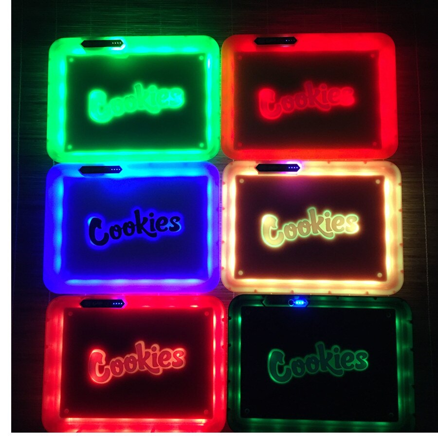 LED Rolling Tray Manual Control Lighting Changes Glow Tray Tobacco Tray Box Smoking Accessories 5 - Rolling Tray Shop