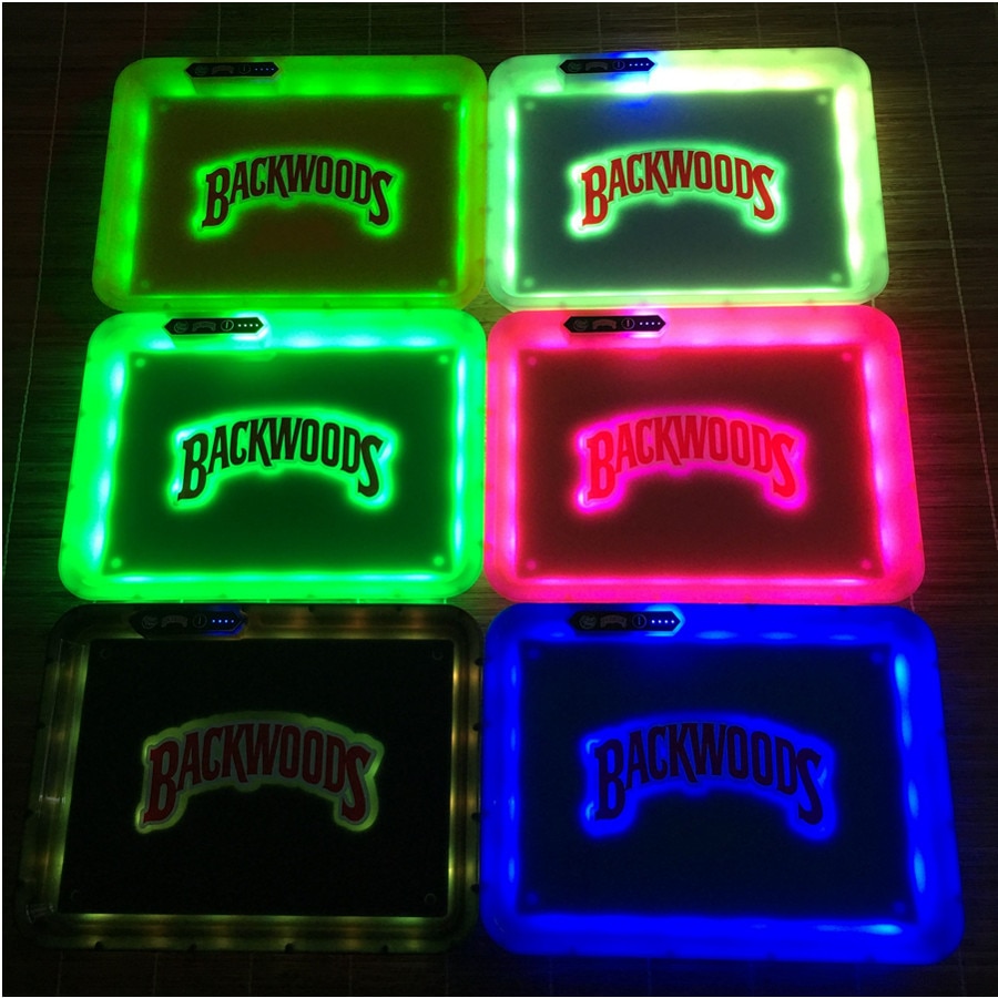 LED Rolling Tray Manual Control Lighting Changes Glow Tray Tobacco Tray Box Smoking Accessories - Rolling Tray Shop
