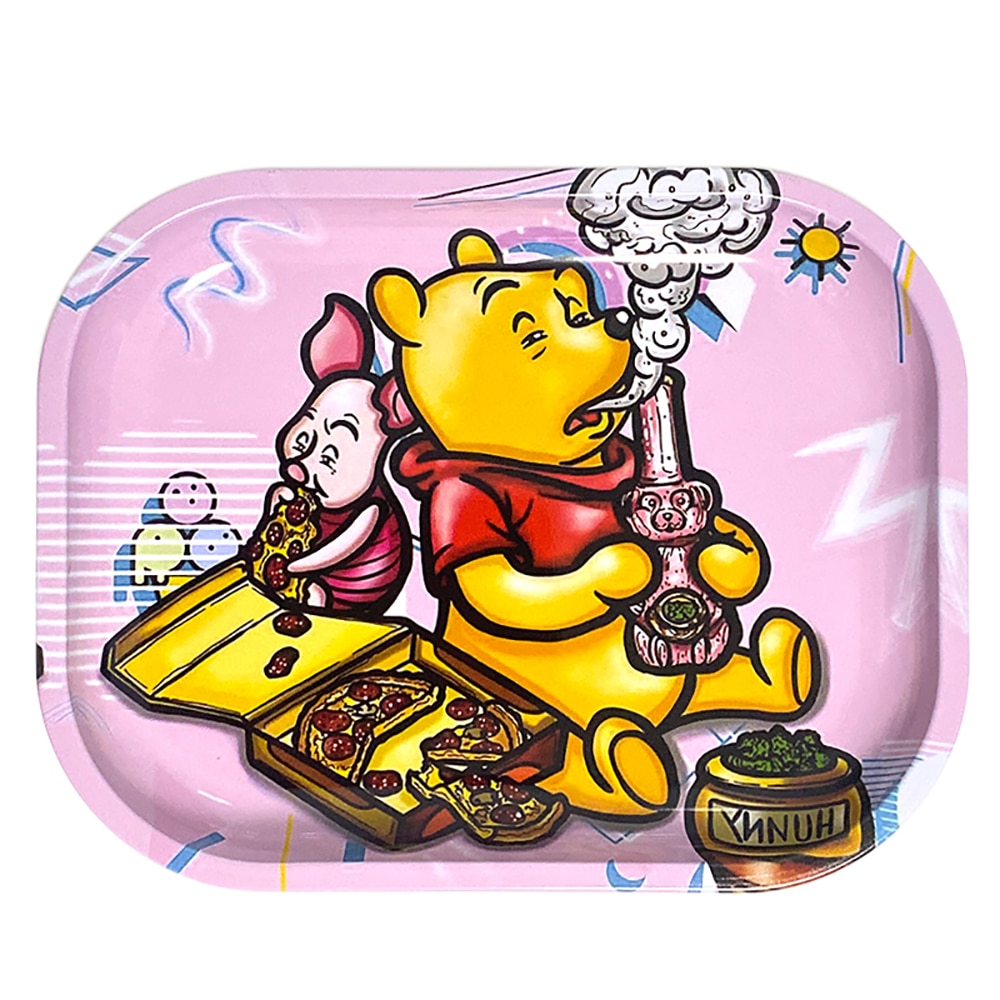 Newest Cartoon Tobacco Rolling Tray Metal Hand Roller Grinder Smoking Accessories E Cigarettes Tool 2 - Rolling Tray Shop