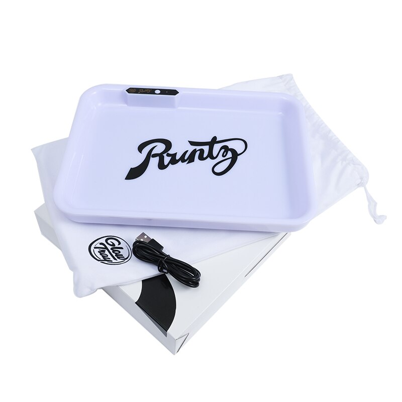 Runty LED Tobacco Tray Color Manual Control Glow Smoke Tray Herb Grinder Plate Cigarette Glowing Rolling 2 - Rolling Tray Shop