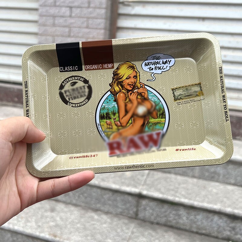 Weed Tray 18 12 5cm Smoking Accessories Cigarette Rolling Tray Moledor Tobacco Tinplate Plate Discs Pipes 4 - Rolling Tray Shop
